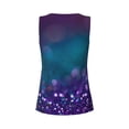 thumbnail image 5 of Picia Purple and Green Glitter Pattern Women's Workout Tank Top,Breathable Activewear,Slim Fit Athletic Top,Versatile Workout Moisture-wicking top-X-Large, 5 of 9