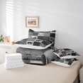 thumbnail image 6 of Homewish Safari Bear Deer 7-Piece Twin Bedding Sets,Jungle Animal Bedding Comforter Set,Gray White Plaid Sheet Sets For Teens,Ultra Soft Home Decor Reversible, 6 of 8