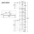 thumbnail image 6 of Multi-Functional Corner Cabinet Tall Bathroom Storage Cabinet with Two Doors and Adjustable Shelves, Open Shelf, Grey, 6 of 6