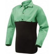 Flame-Resistant Cape Sleeve, Cotton, 11 in Length, Green, Snap Cuff