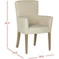 thumbnail image 5 of SAFAVIEH Dale Classic Solid Arm Chair, Hemp, 5 of 7
