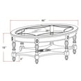 thumbnail image 2 of Gexpusm Oval Glass Coffee Tables,2-Tier Solid Wood with Storage Shelf 46"L x 18"H,Vintage,Dark Brown, 2 of 8