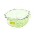 thumbnail image 2 of Colador de cocina, cuenco resistente y multifuncional para limpiar frutas y alimentos. verde pequeño, 2 of 9