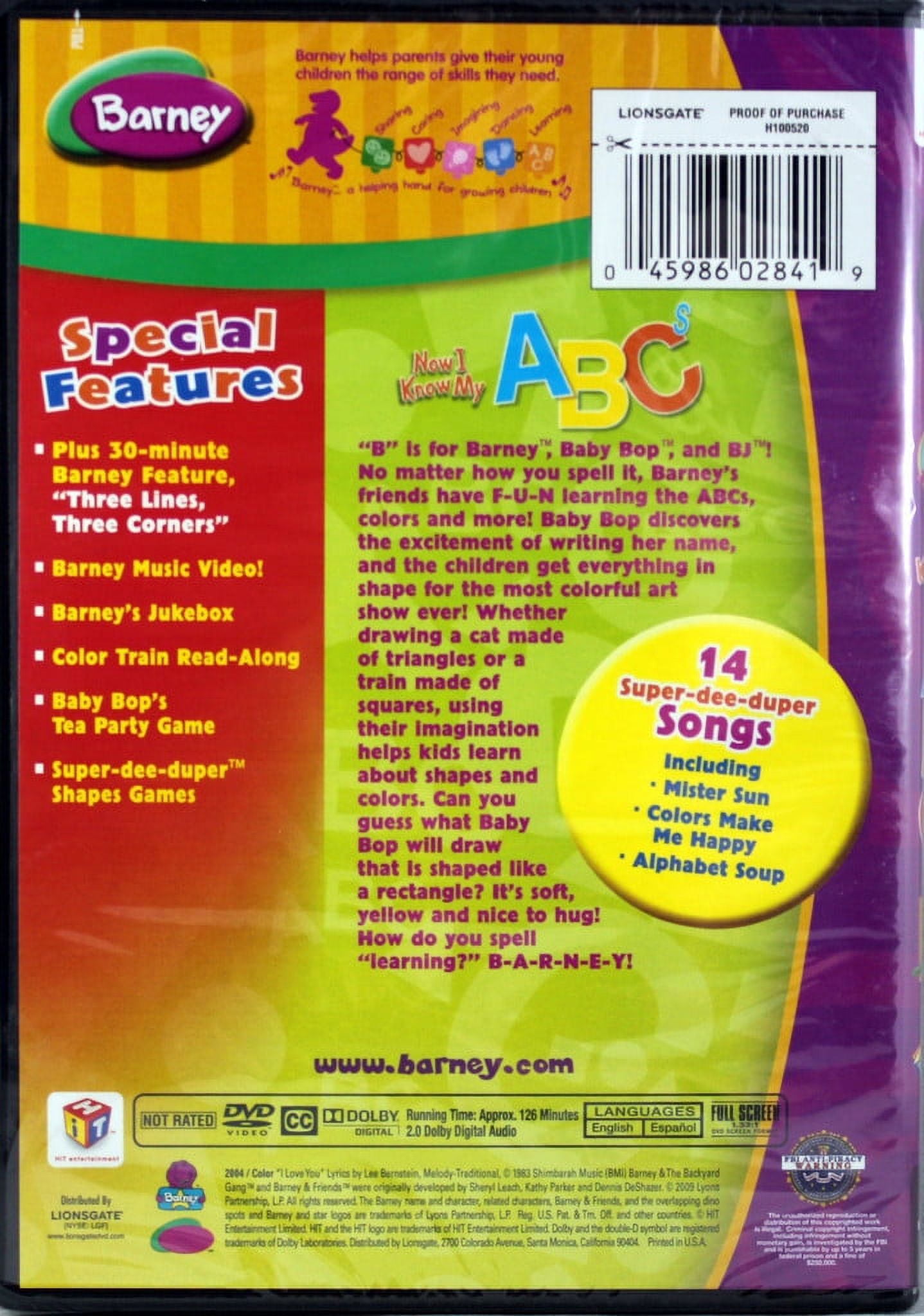 Barney - Now I Know My ABCs (DVD, 2004) for sale online