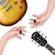 thumbnail image 4 of Púa de dedo ajustable, púa de guitarra que incluye 8 púas de púas de acero inoxidable plateadas + 4 piezas de pulgar de guitarra de plástico para varios instrumentos de cuerda Banjo Arpa Bajo, 4 of 5