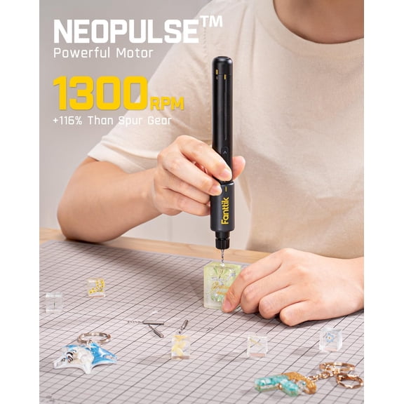 Nano Power Drill, Mini Precision Drill, Hand Drill, 20 Drill Bits, 800mAh Rechargeable, Tool Kit for  Projects, Shells, Plastic, Jewelry, PCB, Aluminum Plate