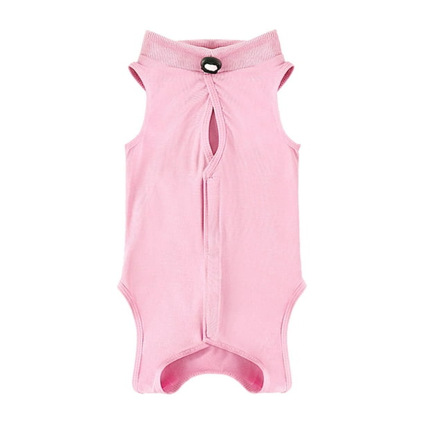 Traje de recuperación de gatos para después de la esterilización, traje de recuperación de perros para prevenir lamer heridas, traje de protección, Rosa S Sunnimix Traje de recuperación