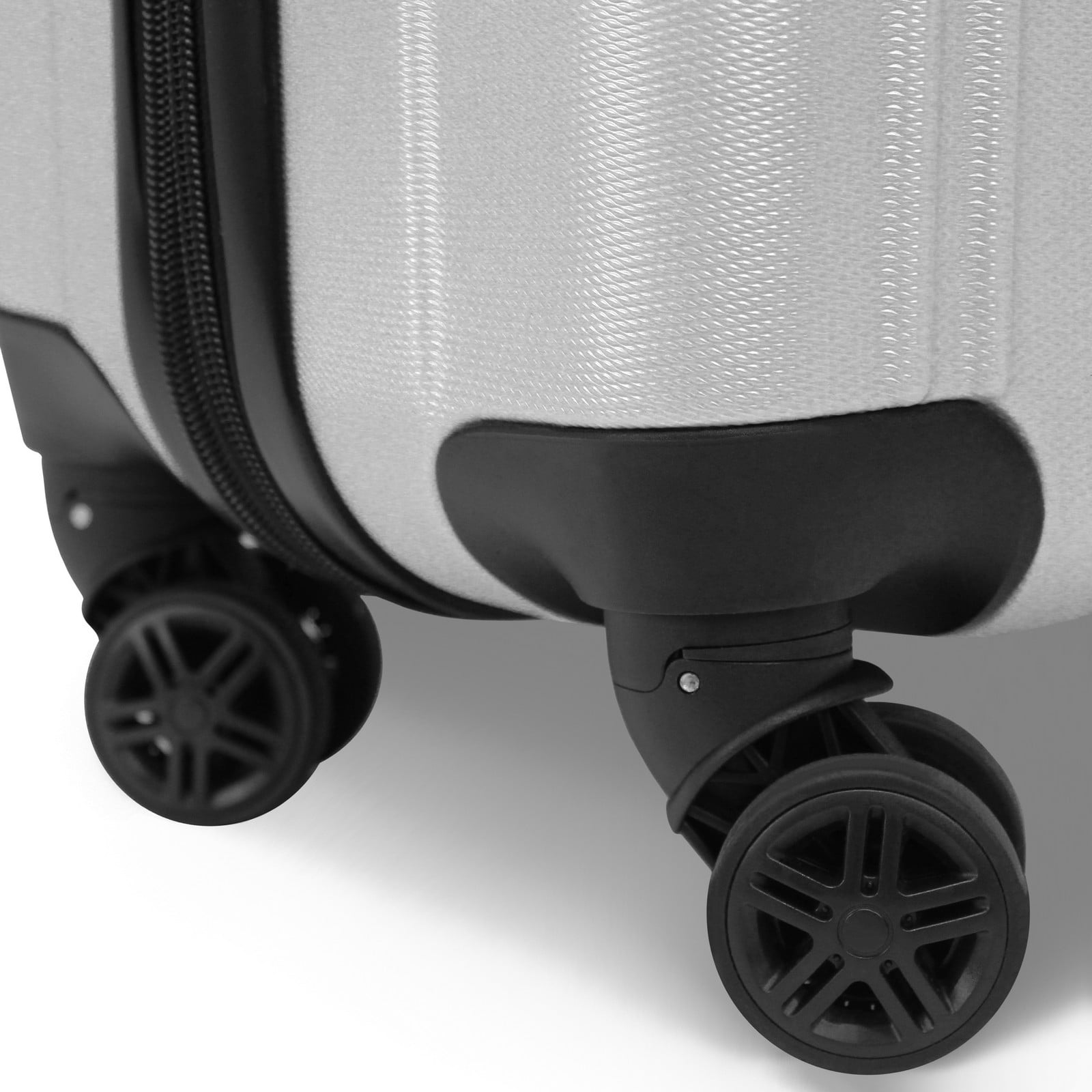 CalBags Kemyer Quest 2-Piece Hardside Lightweight Expandable Spinner Suitcase Luggage Set - Silver (20 & 25)