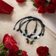 thumbnail image 4 of Pulseras magnéticas para parejas | Cuerda tejida ajustable con dije de esmalte | Símbolo de la amistad y el amor | Juego de 2 piezas multicolor, 4 of 5