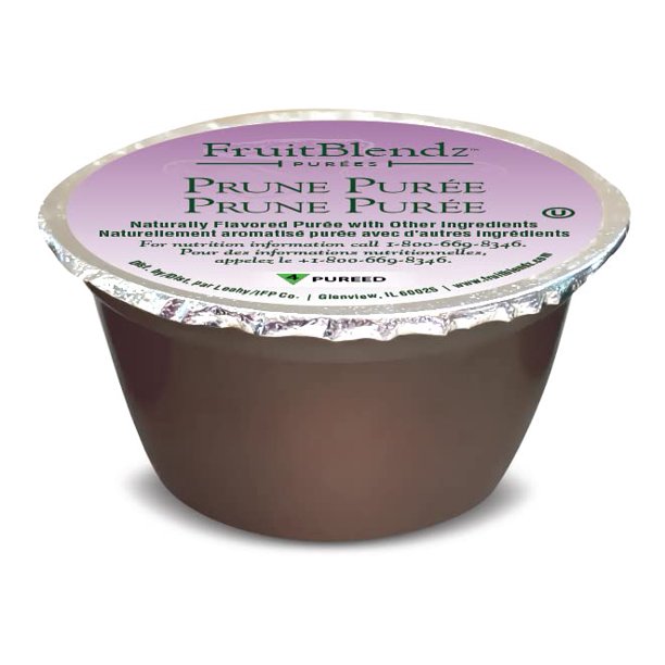 FruitBlendz 4oz Fruit Puree Cups, 24 Count (Prune, IDDSI Level 4