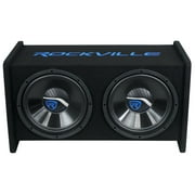 Rockville RV1212P Dual 12 1200w Car Audio Subwoofers in Vented Sub Enclosure Box