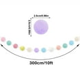 thumbnail image 2 of 2pcs 10ft Feltball String Flag Garland Decorations, 60 Felt Ball, Pom Pom Garland Decorations for Mantle, Indoor Home Decor Party Hanging Decor, 20Ft, 2 of 8