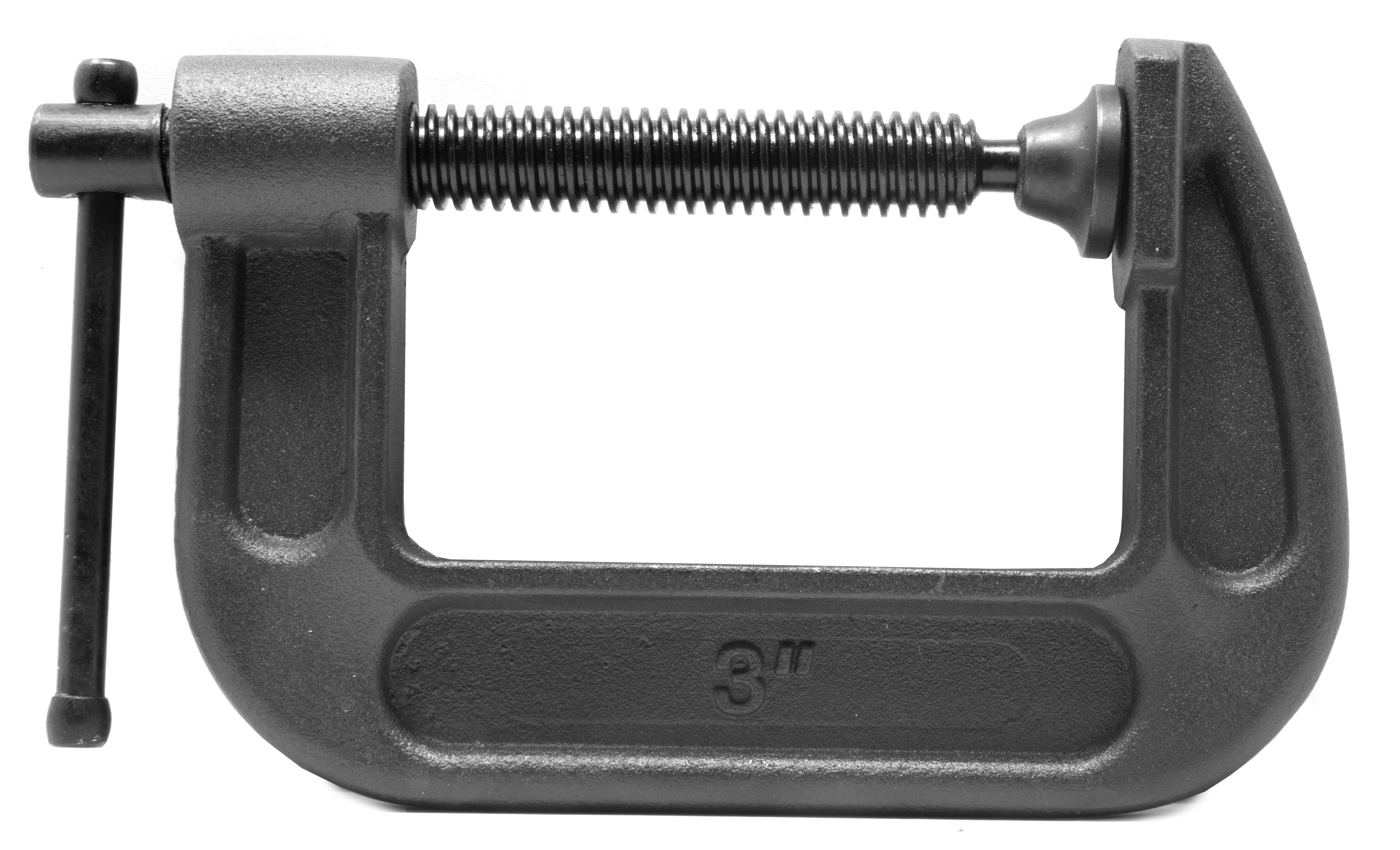 WEN Heavy-Duty Cast Iron C-Clamps with 3-Inch Jaw Opening and 2-Inch Throat, 2 Pack