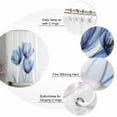 thumbnail image 5 of Extra Long Shower Curtain 72x84 Inch, Light Blue Tulip Shower Curtain Waterproof Bathroom Decor Elegant Modern Rustic Botanical Floral Fabric Bath Curtain Set Accessories with Hooks, 5 of 6