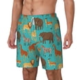 thumbnail image 2 of Balery Cute Animals Mens Swim Trunks Swim Shorts for Men Quick Dry Inseam Beach Shorts with Compression Liner Pocket-XX-Large, 2 of 9