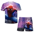thumbnail image 1 of Marvel Superhero Hulk T-Shirts For Boys Top Shorts 2 Pcs Sets Children Cartoon Spiderman Clothes Set Baby Kids Sports Suit 4-1411T Gong Bohan LED, 1 of 2