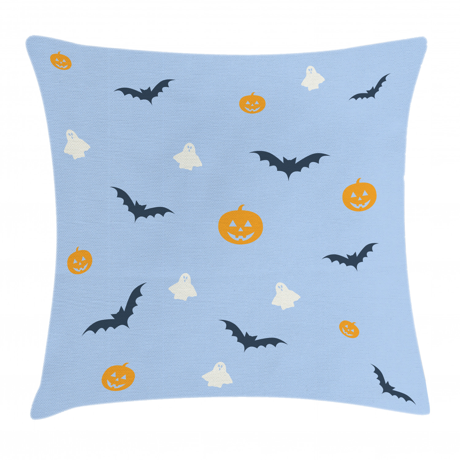 Ghost Throw Pillow Cushion Cover, Happy Halloween Holiday Graphic
