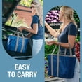 thumbnail image 7 of CleverMade Foldable Reusable Shopping Bag, 30L Collapsible EcoBasket Tote, Shadow Gray/Midnight Black, 7 of 7