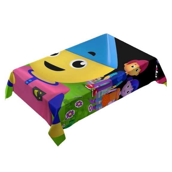 Charlie's Colorforms City-theme square tablecloth has an iconic print, fits most tables, and is easy to care for perfect gifts for fans friends and family，55" x 71"（140*180cm）