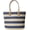 Navy, variant on Striped Synthetic Straw Women's Tote Light Weight Vaction Shoulder Handbag