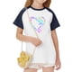 thumbnail image 5 of Blusas y camisas de manga corta con cuello redondo para niños y niñas, blusa de manga corta con estampado de cuello redondo, 5 of 7