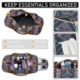 thumbnail image 4 of Boho Womens Gym Tote Duffle Bag with Wet Pocket & Shoe Compartment, Floral Checkered Travel Duffel Bag Overnight Weekender Hospital Tote Girls Workout Carry on Bag with Luggage Sleeve, 4 of 6