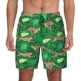 thumbnail image 3 of Uemuo Leopard Print Pattern Mens Swim Trunks Quick Dry Board Shorts with Mesh Lining, Stretch Beach Shorts Quick Dry No-Chafing Board Shorts-Small, 3 of 9