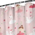 thumbnail image 3 of Ballet Swan Princess Pattern Shower Curtain 84"x72" ,Bathroom Decorative Shower Curtains Set with 12 Hooks,Modern Waterproof Washable Shower Curtain, 3 of 6
