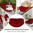 thumbnail image 7 of Cushions for Hanging Egg Chair, Thicken Outdoor rocking chair cushions, Garden Hanging Basket Chair Seat, Papasan Chair Cushion（Red）, 7 of 7