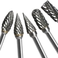 thumbnail image 2 of Juego Fresas Carburo 10 Piezas Brocas Amoladora Troquel Doble Corte Brocas Largas Vástago 1/8 Pulgadas, 2 of 9