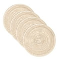 thumbnail image 1 of Uxcell 4 Pcs Manteles Individuales Redondos Tejidos, Mantel Lavable de 4.3 Pulgadas Resistente al Calor, Mantel Decorativo para Mesa de Comedor de Cocina, Beige, 1 of 7