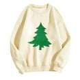 thumbnail image 4 of AherBiu Crewneck Sweatshirt for Women Christmas Tree Graphic Long Sleeve Tops Pullover Oversized Sweatshirts, 4 of 4