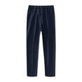 thumbnail image 5 of Hinvhai Boys School Uniform Chino Pants Kids Elastic Waist Pull on Twill Pants with Pockets Navy 6 Years(120), 5 of 5