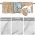 thumbnail image 4 of Curtain Valance for Windows, Sea Starfish Coral Conch Kitchen Valances Rod Pocket Short Curtains, Coastal Theme Retro Blue Beige Window Valance for Bedroom Bathroom Living room 42x18in, 4 of 9