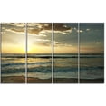 thumbnail image 2 of Plage Sombre et Vagues au Coucher du Soleil - Impression sur Toile Photo de Plage, 2 of 3