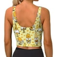 thumbnail image 3 of Lsque Garden Honeybee Gnomes Printed Women'S Sports Bra, Compression, Moisture Wicking, High-Impact Sports Bra For Women,Supportive sports bra-XX-Large, 3 of 9