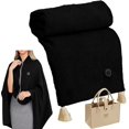 thumbnail image 1 of Heated Shawl Wraps for Women, Upgrade 59 * 31.5 in Portable Heated Shawl, Portable Heated Blanket Shawl with 3 Heat Settings & 8 Heat Zones, Fast Heating for Home, Office, Car, Camping (Black), 1 of 1