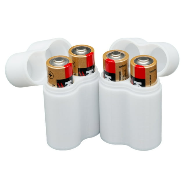 Slimline Étui pour Piles AA, Contient 2 Piles AA, pour Voyage, Randonnée, EDC Ou Organisation (Lot de 2)
