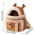 thumbnail image 2 of Carrier Bag Backpack Pet Winter Outdoor Carriers Plush Reindeer Bag with Hand Warmers, Pet Travel Carrier for Cats,Dogs Puppy Comfort Portable Pet Bag, 2 of 6