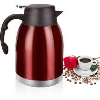 34oz Thermal Coffee Carafe with Tea Infuser/Smart Double Walled Vacuum  Thermos with LED Display/Stainless Steel Tea Carafe/Tea Pot /12 Hour Heat 