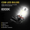 thumbnail image 5 of For Cadillac Escalade ESV EXT 2007-2014 2x Front LED Fog Light Bulbs 6000K White, 5 of 7