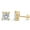 Yellow Gold, variant on 14k Gold Plated 925 Sterling Silver 4 Prong Square Shape Cubic Zirconia Stud Earrings
