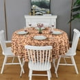 thumbnail image 2 of Leopard Print Round Tablecloth 60x60in(153x153cm) – Waterproof Polyester Table Cover with Full Print Design, Wrinkle Resistant & Washable for Kitchen Dining Party Decor, 2 of 6
