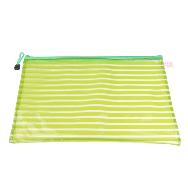 Portaarchivos con cremallera Bolsa para documentos Bolsa de almacenamiento PVC A4 impermeable Papelería para estudiantes Verde Baoblaze Bolsa para almacenamiento de archivos