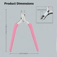 thumbnail image 6 of Cuticle Trimmer, 3/4 Jaw Extremely Sharp Cuticle Nippers, Professional Nail Cuticle Trimmer Tools, Non-slip Silicone Handle Cuticle Clipper for Nail Care Pedicure Manicure Nail (Pink), 6 of 7