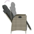 thumbnail image 5 of vidaXL Reclining Garden Chair with Footrest Grey Poly Rattan, 5 of 5