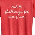 thumbnail image 3 of Instant Message - And He Shall Reign - Women's Short Sleeve Graphic T-Shirt, 3 of 6