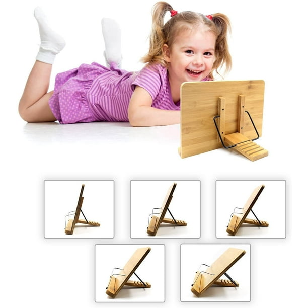 Support De Lecture En Métal Réglable 6 Positions - Porte Livre, Tablette & Recettes Pour Cuisine Et Bureau Pupitre Livre Cuisine