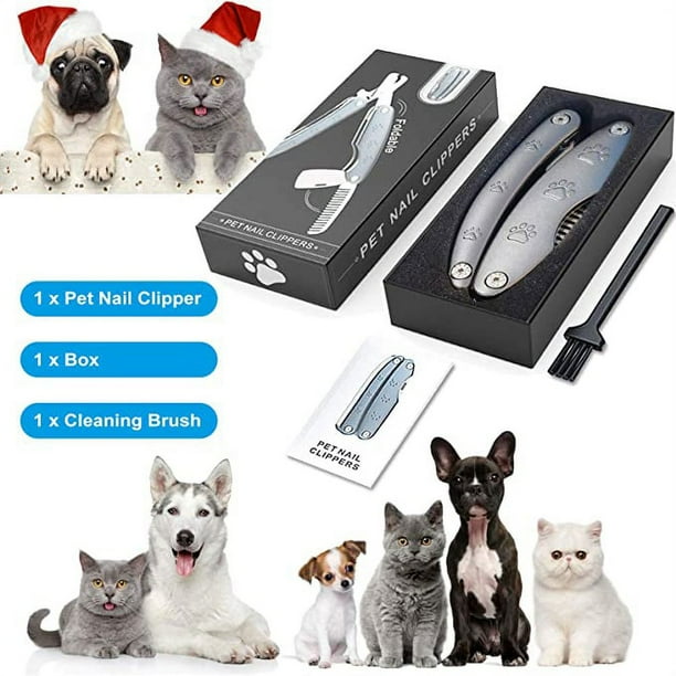 Dog Nail Trimmers for Anxiety Sensitive Dogs Quiet Sharpest Smoothest Fold multifunctional Dog Nail Clippers Heavy Duty Metal Dog Nail Trimmer for Dogs with Thick Toenail Walmart