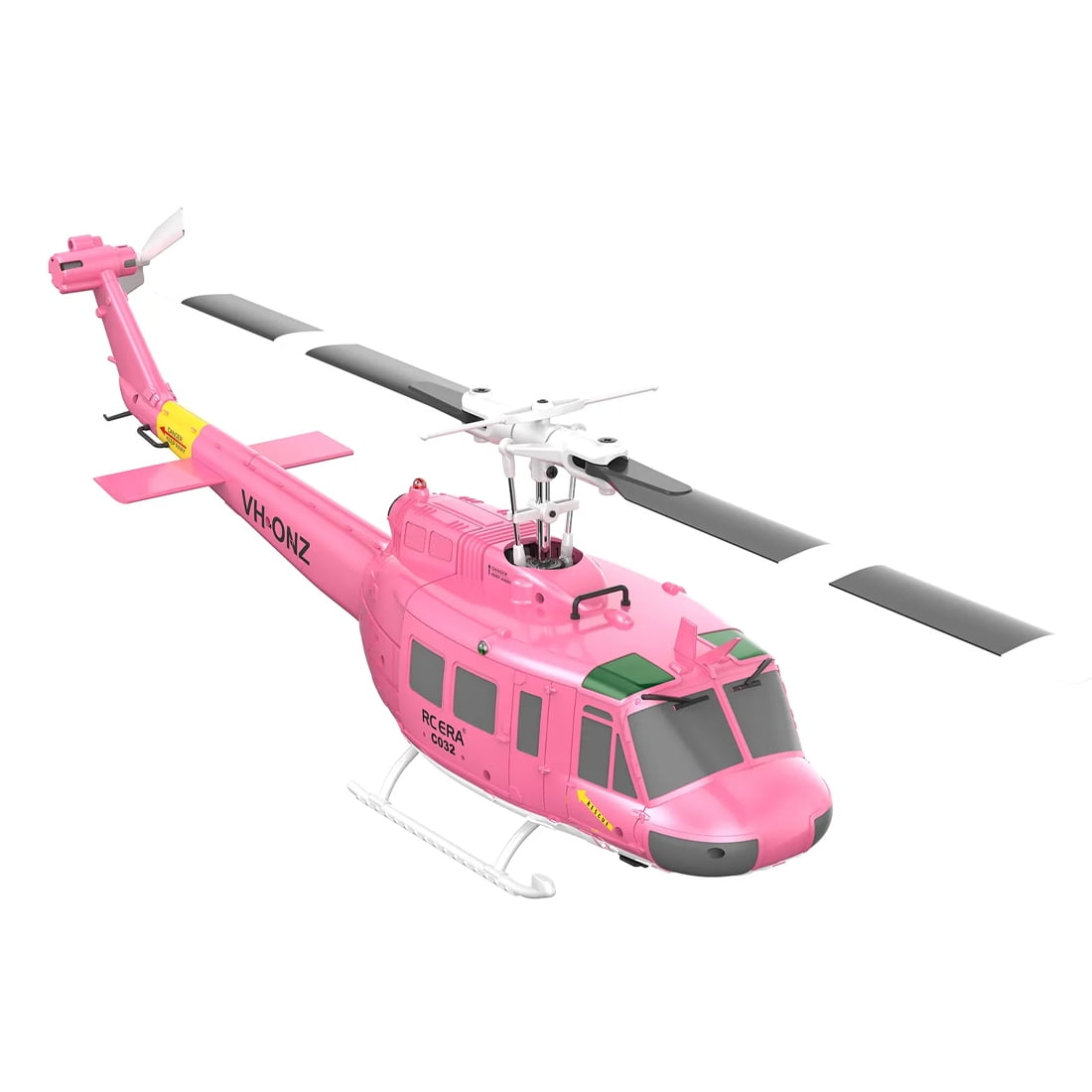 C032 UH-1 Huey RC Helicopter for Adults, 1/48 Scale 2.4G 6CH Flybarless RC Military Aircraft Model with 6-Axis Gyroscope, 3D Inverted Flight, Optical Flow Positioning - 1 Battery